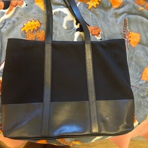 Black dipped canvas tote bag